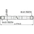 thumbnail image 2 of Febest AXLE HALF SHAFT RIGHT 21X714X21 # 0212-QG15RH OEM 39204-BM527, 2 of 2