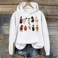 thumbnail image 2 of Women Blouses Women Sweatshirt Graphic Ladies Cowl Neck Sweatshirt Womens Sweatshirts Hoodies plus Tunic Cropped Womens Half Zip Sweater Comfortable Winter Warm Hoodie Coat Cute White S, 2 of 4