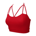 thumbnail image 6 of hde women's plus size strappy crop top cut out spaghetti strap bustier bralette (red, 1x), 6 of 6