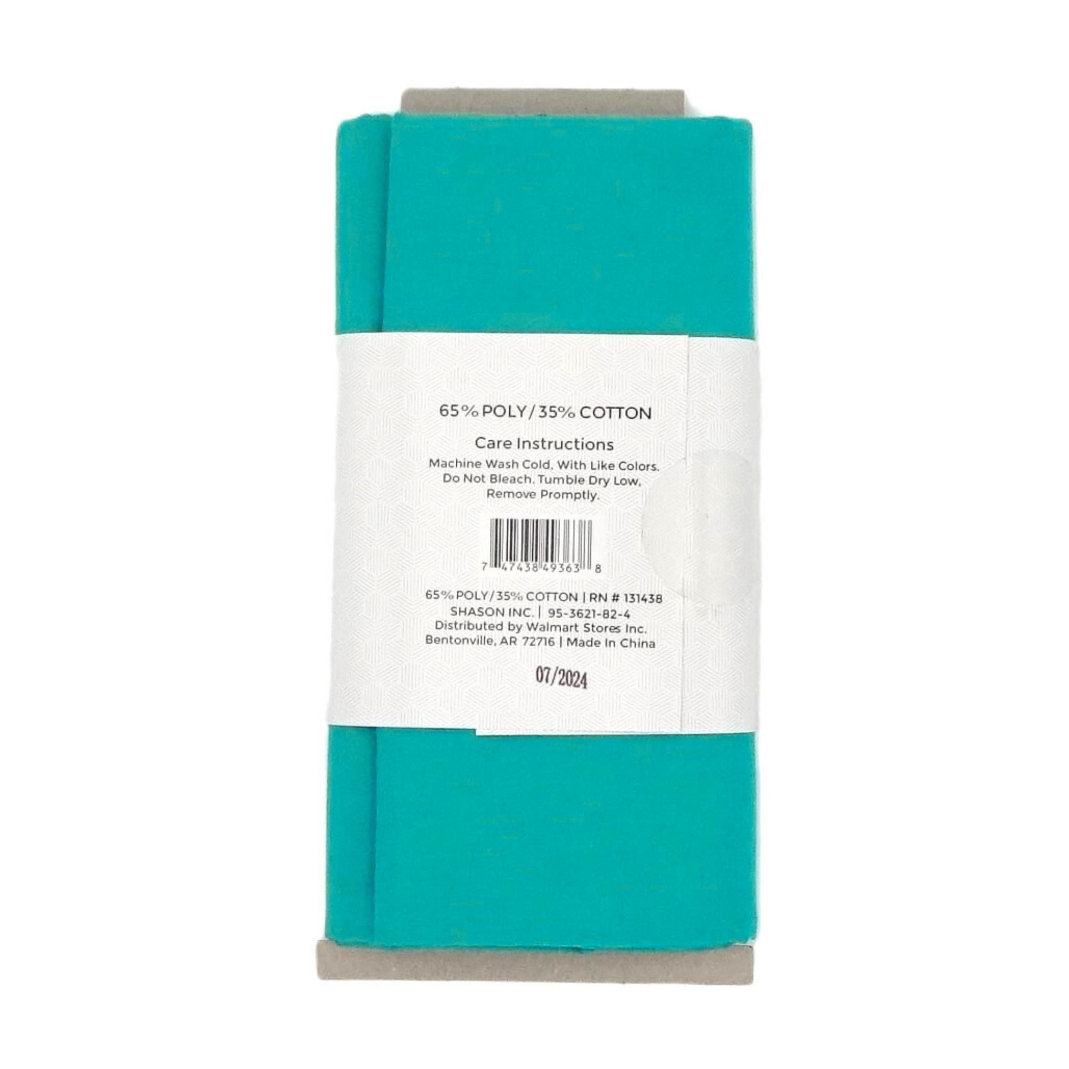 Shason Textile 2 Yard Cut Poly Cotton Fabric, Teal, 44" Wide for Craft & Quilting Projects