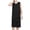 Black-A, variant on Men's Nightshirt Long Sleeve Round Neck Extended Pajamas Comfy Loose Sleep Shirt Black