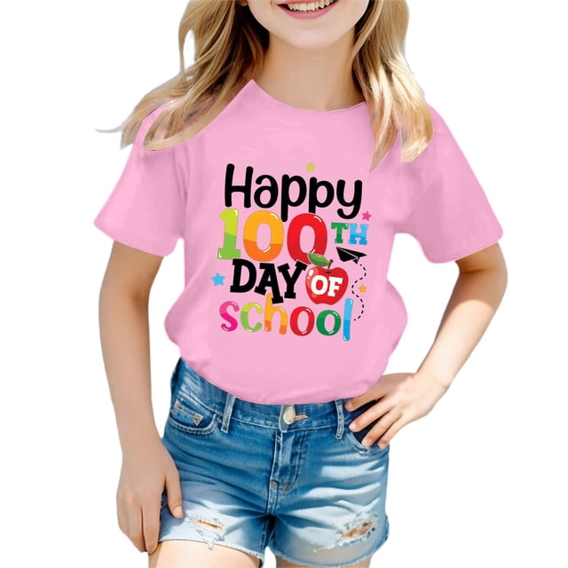 TZEWGL Cute Shirt For Newborn Summer Round Neck Short Sleeve Top For Baby size 10-11T