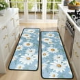 thumbnail image 4 of Kitchen Rugs Sets Of 2,Lightblue Daisy Flower Green Leaves Pattern Anti Fatigue Kitchen Mat Rugs Non Slip Washable,Decorative Kitchen Floor Mats for Kitchen,Sink,Laundry,17"x47"+17"x47", 4 of 5