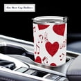 thumbnail image 5 of 11oz Double-Wall Vacuum Insulated Stainless Steel Tumbler with Straws Sports Mugs BPA-Free Red Hearts with Musical Notes, 5 of 7