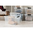 thumbnail image 4 of IRIS USA Bacs de Rangement en Plastique Empilables de 30,3 L (32 US QT) avec Couvercles et Loquets à Boucles, Lot de 4 - Transparents, Contenants avec Couvercles et Loquets, Bacs/tubs/boîtes Durables Emboîtables pour Garde-Robe/garage fo, 4 of 6