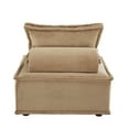 thumbnail image 6 of Weston Home Skagway Velvet Tufted Modular Accent Chair with Pillow Back, Taupe, 6 of 10
