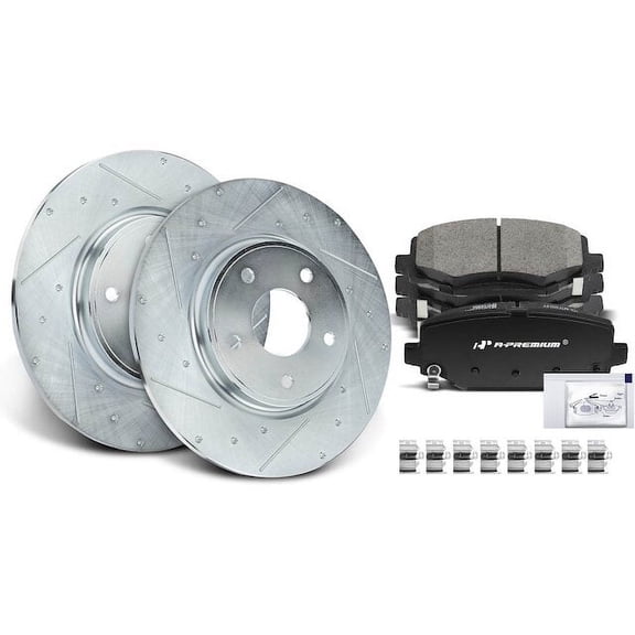 Rear Brake Pad and Rotor Kit 6 - Compatible with 2012 - 2020 Dodge Grand Caravan 3.6L V6 2013 2014 2015 2016 2017 2018 2019