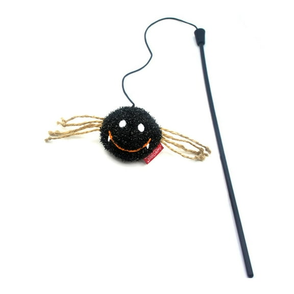 1PC Halloween Cat Toys,Luminous Interactive Cat Teaser Stick Toy,Cat Wand Toy for Indoor Cats to Chase and Exercise Spider