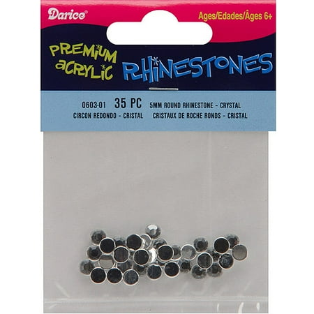 Rhinestones, Round, 5mm, 35pk