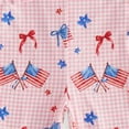 thumbnail image 6 of Wxirdiow Patriotic Baby Girl Outfit Toddler Baby Girls 4th of July Outfit American Flag Overalls Jumpsuit Flare Romper USA Fourth of July Kid Clothes Pink Size,12-18 Months, 6 of 6