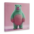 thumbnail image 4 of Stupell Industries Smiling Green Bear Animals Painting Wrapped Canvas Art Print Wall Art, 24 x 24, 4 of 8