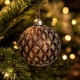 thumbnail image 6 of Shatterproof Christmas Ornaments Painted Vintage Tree Hanging Baubles Decorative Gift Set Holiday Party Brown 12 Pack, 6 of 8