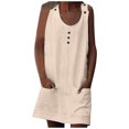 thumbnail image 1 of asddcavvf Dresses for Women Summer Women's Button Front Dress With Pockets | & Versatile for Everyda, 1 of 5