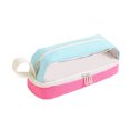 thumbnail image 2 of Estuche cilíndrico con cremallera de gran capacidad | Bolso organizador de papelería de poliéster duradero | Asas portátiles | 8,46x3,15,54 en rosa, blanco, verde, amarillo | Almacenamiento, 2 of 6