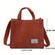 thumbnail image 4 of Mini Letter Patch Corduroy Tote Bag, Satchel Square Casual Shoulder Bag Retro Style Crossbody Bag With Double Handle, 4 of 5