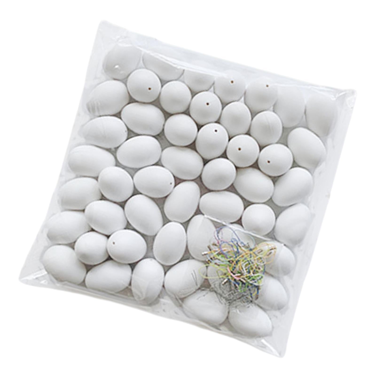 FVDPWYE Fake Eggs Easter Decor Blank Crafting Smooth DIY Crafts for School Projects Home White Hook 50