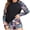 Black+purple, variant on Women's Plus Two-Piece Swimsuit Set Ladies Long Sleeve Rash Guard Built in Bra Bathing Suits Modest Swimwear Swimming Floral Tops with Short 4XL