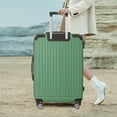 thumbnail image 4 of PONPRNGY Hardside Expandable Luggage with Spinner Wheels, Green, 3-Piece Set (20/24/28), 4 of 6