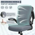 thumbnail image 4 of Office Chair, Ergonomic Desk Chair with Adjustable Height and Lumbar Support Swivel Desk Computer Chair with Flip up Armrests for Conference Room, Drak Gray, 4 of 7