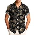 thumbnail image 1 of Mens Casual Manga Corta Botón Abajo Camisas con Cuello de Vuelta Y Diseño de Impresión, Blusa de Moda de Verano para el Exterior Y el Uso Diario, 1 of 6