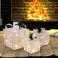 thumbnail image 4 of Zimtown 3pcs Lighted Gift Boxes Holiaday Christmas Decorations,Light up Gift Boxes with 60LED Lights for Christmas Tree Decorations, 4 of 9