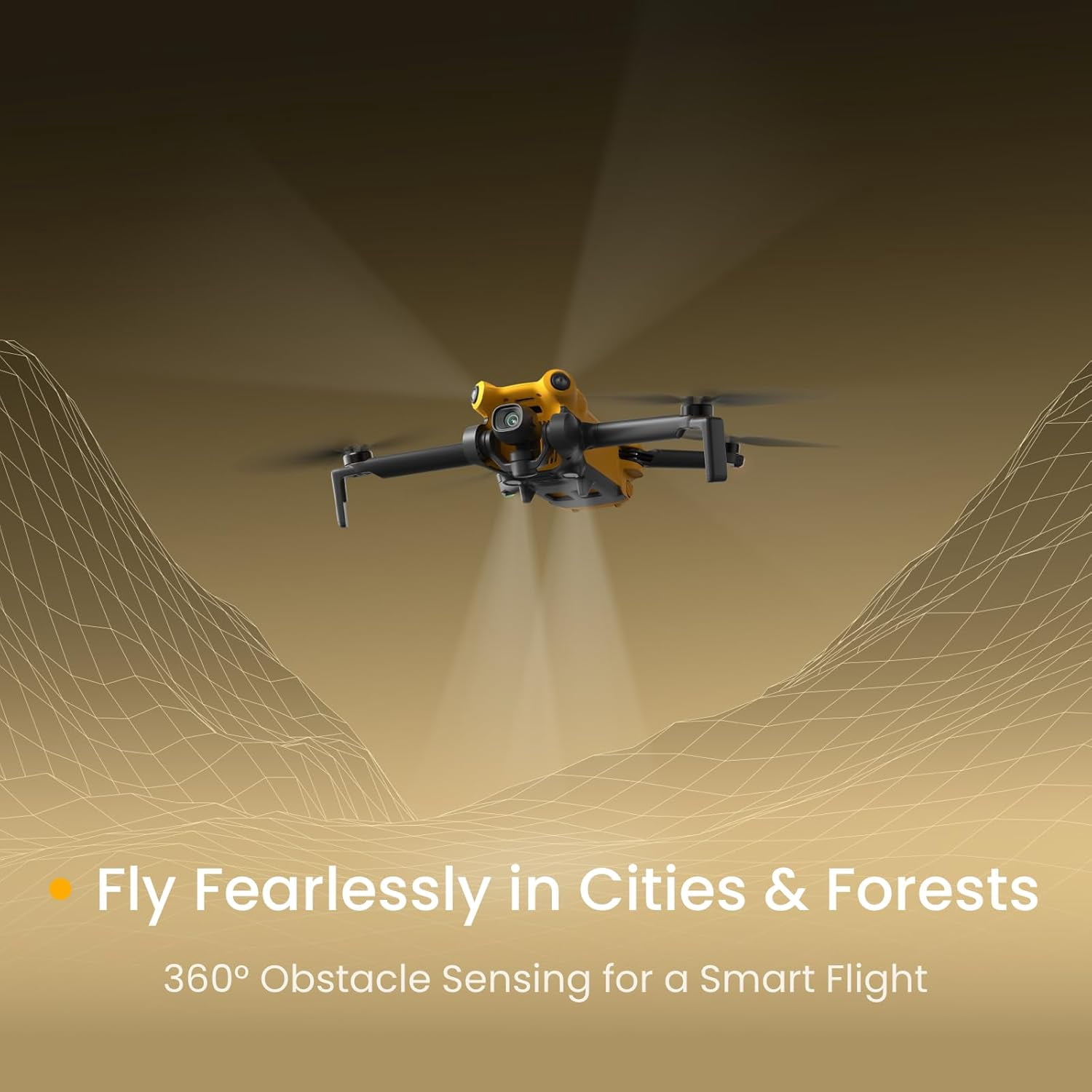 SKYROVER X1/Mini Pro Drone Combo with 3 Batteries, 4K Camera 8K/60fps Vertical, 3-Axis Gimbal, SmartGo Shots, 50000ft Transmission, 360°Obstacle Sensing, 96-Min Flight Time, Yellow