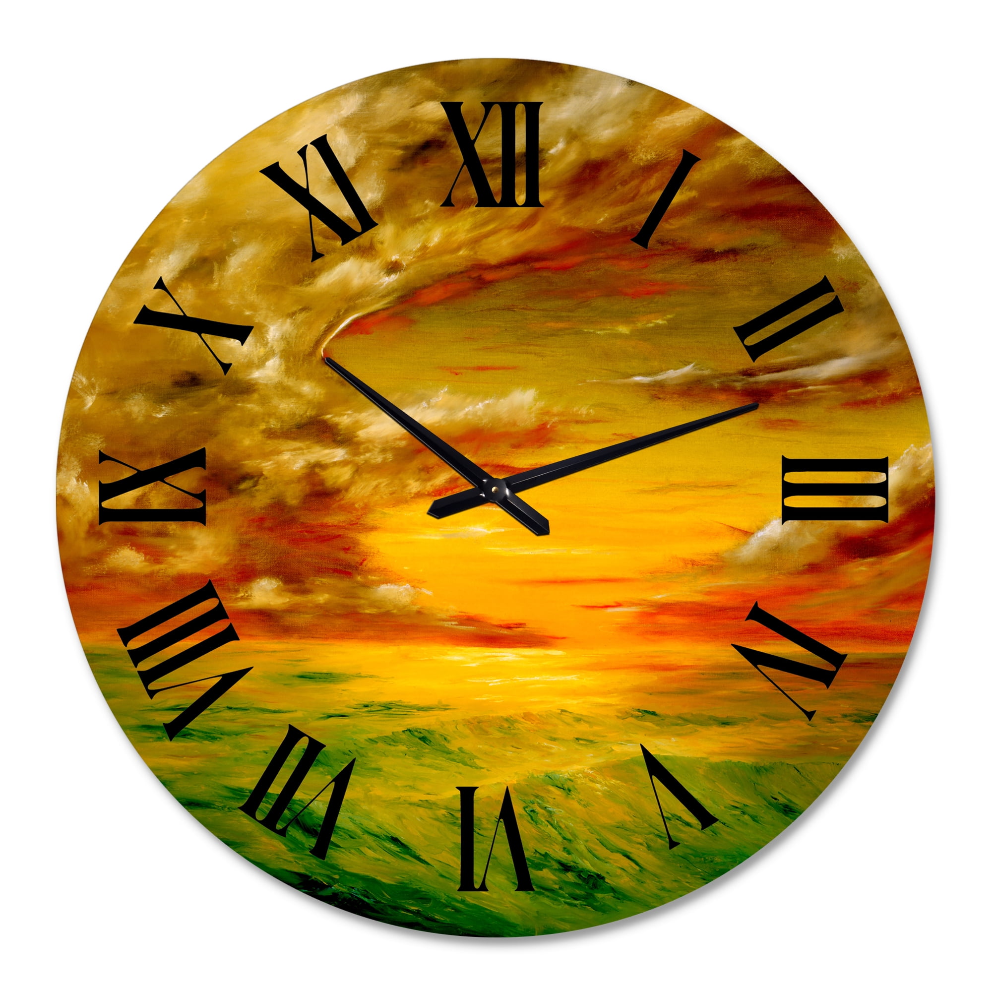 Designart 1 in Quartz Farmhouse Wall Clock