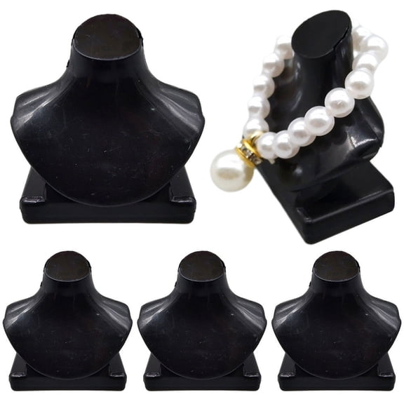 5pcs Doll Necklace Holder Minature Necklace Bust Mannequin Model Display Stand Jewelry Display Bust Jewelry Display Stand Home Decor Mini Model Bracket Accessories