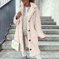 thumbnail image 3 of Perfectbot Women's Sherpa Fleece Coat Lapel Collar Long Sleeve Button Down Teddy Jacket Warm Winter Outerwear, 3 of 8