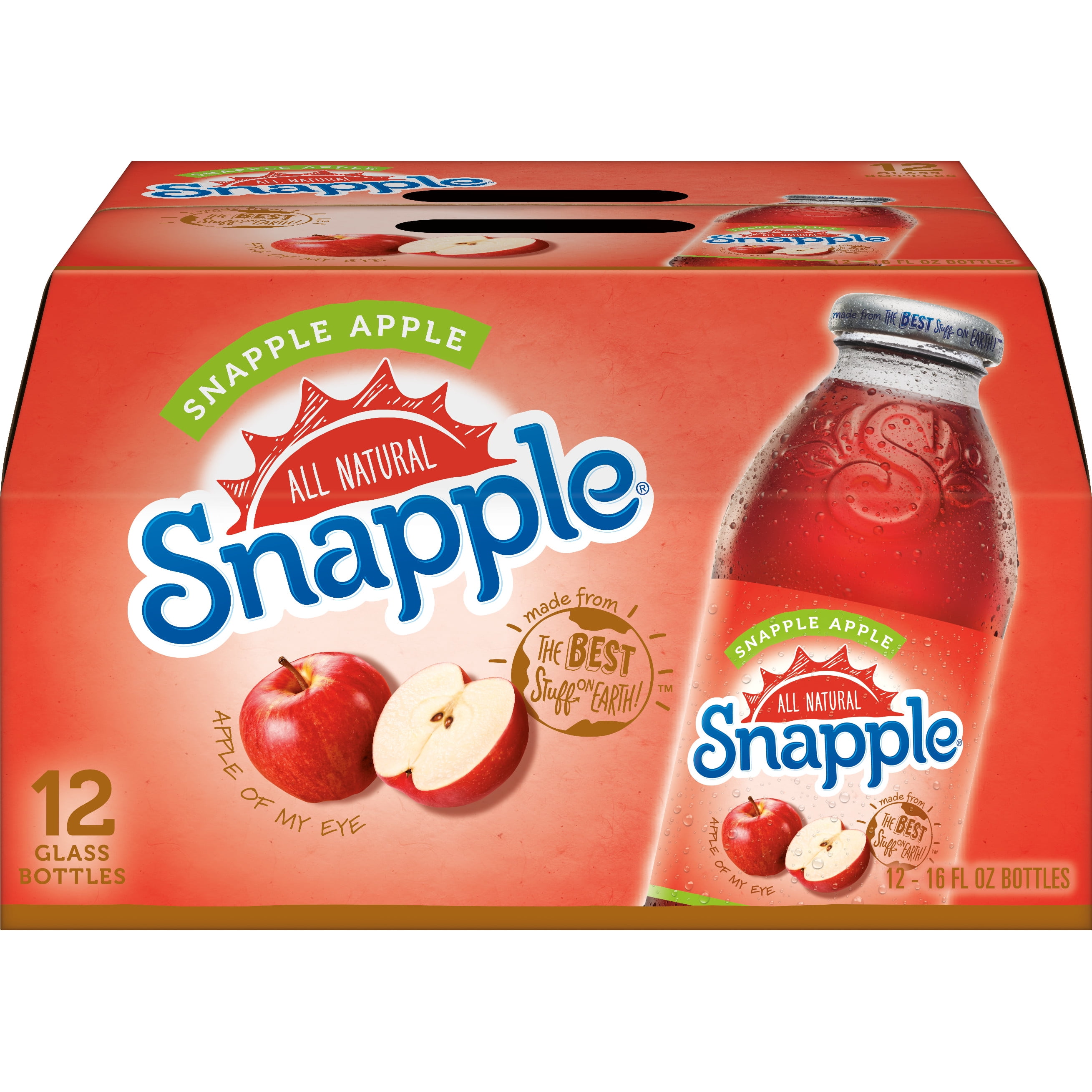 snapple apple glass bottle