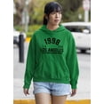 thumbnail image 2 of 1998 Los Angeles Usa Hoodie Women -Image by Shutterstock, Female 4X-Large, 2 of 4