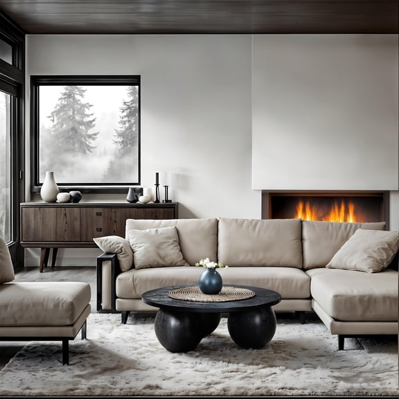 Meridian Furniture Fitch Black Oak Veneer Coffee Table