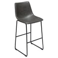thumbnail image 3 of Diamond Sofa Barstool in Weathered Gray Finish - Set of 2, 3 of 17