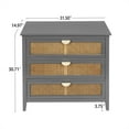 thumbnail image 5 of Nmkwnr 3 Rattan Drawer Cabinet Dresser for Bedroom, Living Room, Gray, 5 of 7