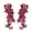 Burgundy, variant on 2.75"x8" Floral Venice Lace Applique Embroidered Bridal Guipure Patch Motif (2 Pieces) (White)
