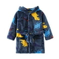 thumbnail image 5 of Godderr 1-10Y Kids Boys Girls Fleece Bathrobe,Baby Dinosaur Pajamas Toddler Bath Robe Girls' Bathrobes Boys Girls Night-Robe Hooded Robes, 5 of 5