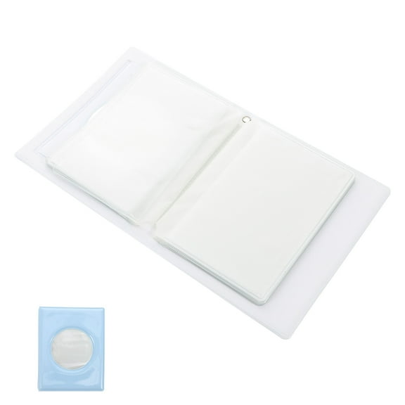 Masteelf Kpop Photocard Binder Cute Kpop Photocard Holder Book Mini Photo Kpop Album Hollow Kpop Binder Collector Photo Cards Holder For Photo Collection Sky-blue