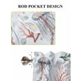 thumbnail image 6 of Seahorse Coastal Living Room Curtains 2 Panel, Summer Beach Ocean Shell Jellyfish Starfish Cafe Window Treatment, Extra Long Farmhouse Bedroom Bathroom Kitchen Curtains Drapes 104"x72", 6 of 6