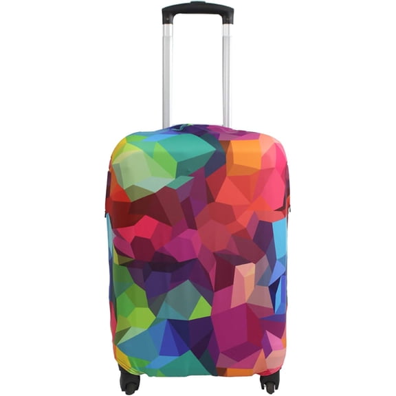 Travel Luggage Cover Suitcase Protector Fits 27-30 Inch Case (Geometry, L)