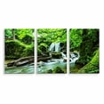 thumbnail image 2 of IDEA4WALL 3 Piece Nature Canvas Wall Art Waterfall in Forest Canvas Prints Modern Home Wall Decor, 24"x36", 2 of 5