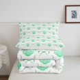 thumbnail image 5 of Manfei Green Ocean Shell Twin Comforter Sets,Kawaii Bowtie Bedding Set,Reversible,2-Piece,1 Comforter and 1 Pillowcase, 5 of 7