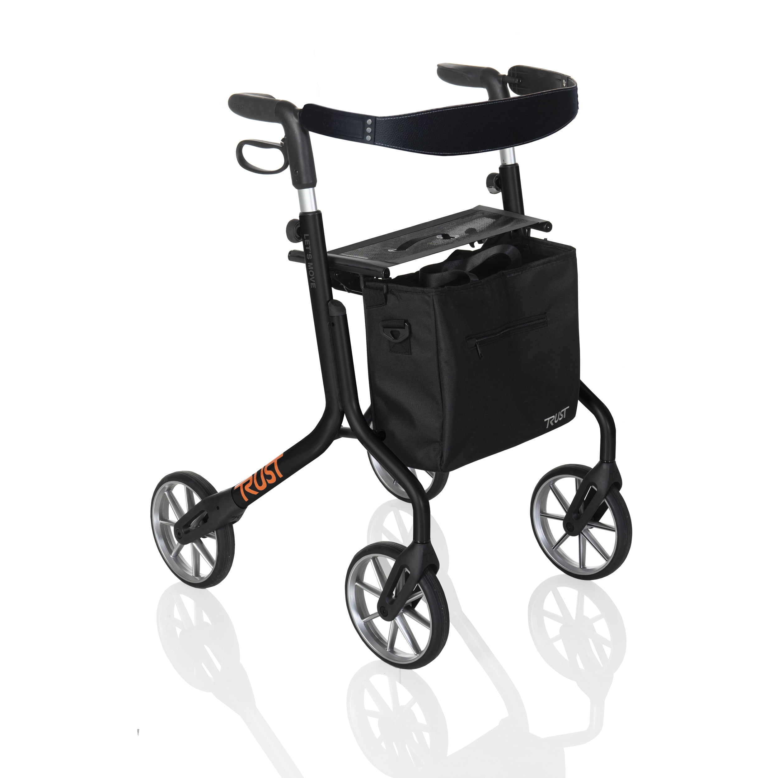Stander Let’s Move Rollator, Lightweight Four Wheel Euro Style Walker