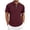Wine, variant on Ymyiu Mens Polo Knit Polo Shirts for Men Short Sleeve V Neck Polo Lightweight Summer Casual Textured Polo Shirts Size S(Navy, S)