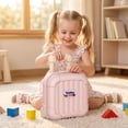 thumbnail image 6 of Plastic Storage Box Light Blue Mini Suitcase Design with Extendable Handle for Student Toys Snacks Portable Organizer for Travel Daily Use, 6 of 8