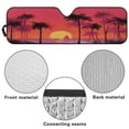 thumbnail image 5 of Uorisanigo Windshield Sun Shade Sun Visor for 1997-2017 Jeep Wrangler Rubicon Sahara TJ JK JKU 2/4 Doors 16.14"x52.95" Folding Front Window Sunshade for Car Accessories (Sunset Palm Tree), 5 of 7