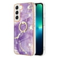 thumbnail image 2 of SaniMore for Samsung Galaxy S23 Plus 2023 Case with 360 Degree Rotating Metal Ring Shockproof TPU Backplane Marble Pattern Luxury Fashion Anti-drop Cover For Samsung Galaxy S23 Plus, Darkpurple, 2 of 4