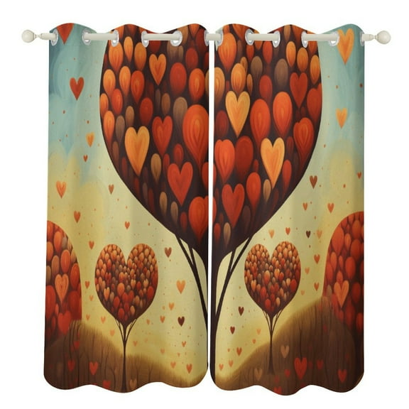 Blackout Curtains for Bedroom The Giving Tree Full Room Darkening Grommet Curtains for Living Room,Thermal Insulated Ombre Drapes