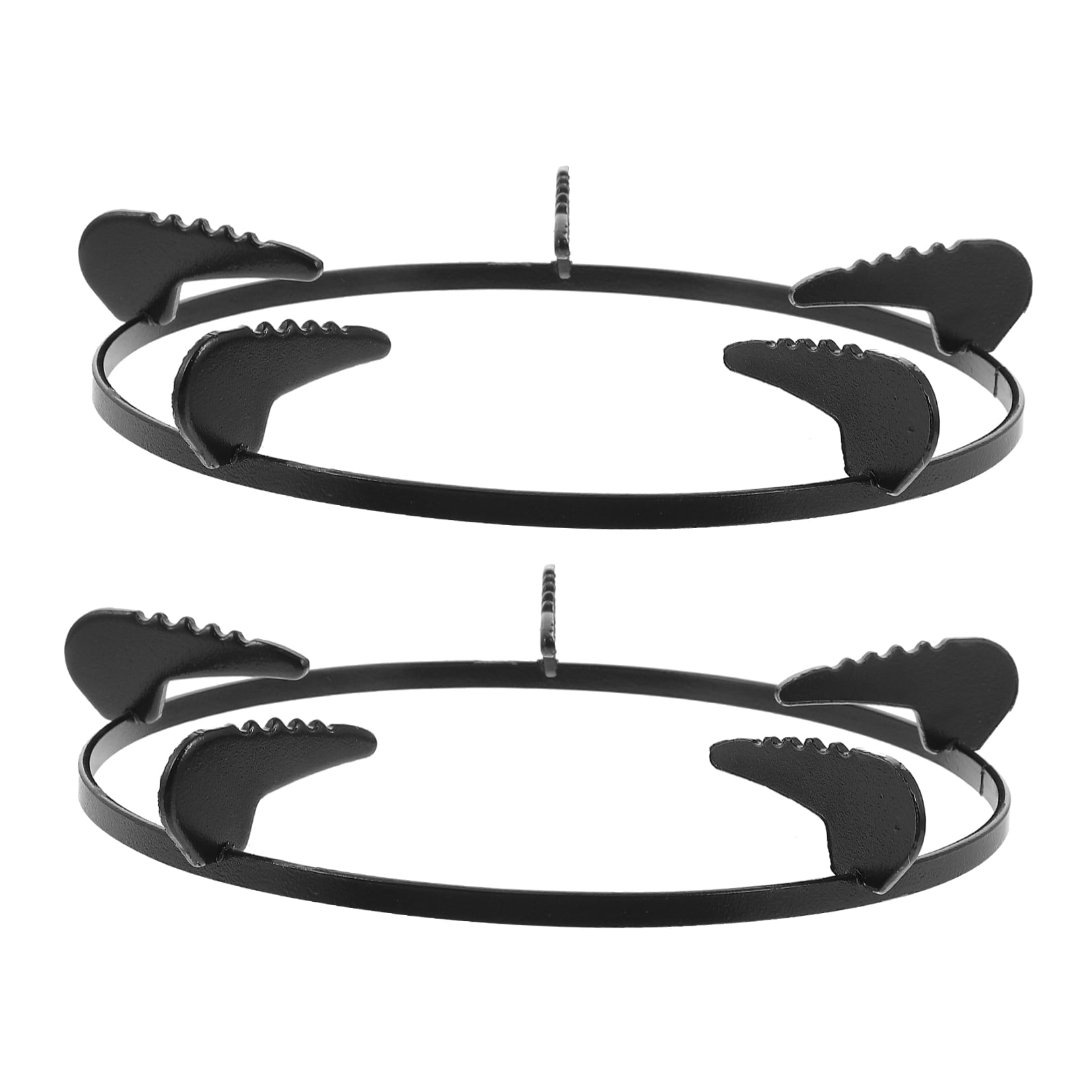 LOLIPPYY 2Pcs Black Stove Pot Rack Iron Stove Holder to Stabilize Wok for Home Use