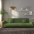 thumbnail image 1 of vidaXL 2-Seater Sofa Bed with Two Pillows Dark Green Velvet, 1 of 5