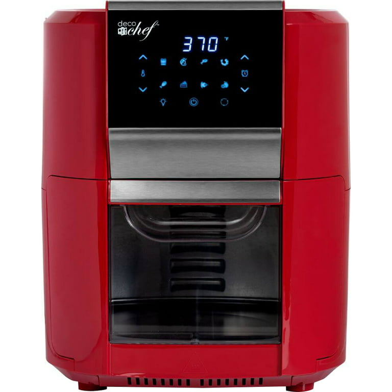 Deco Chef 12.7 QT Digital Air Fryer Oven, 8 Preset Cooking Modes, 1700W, Red